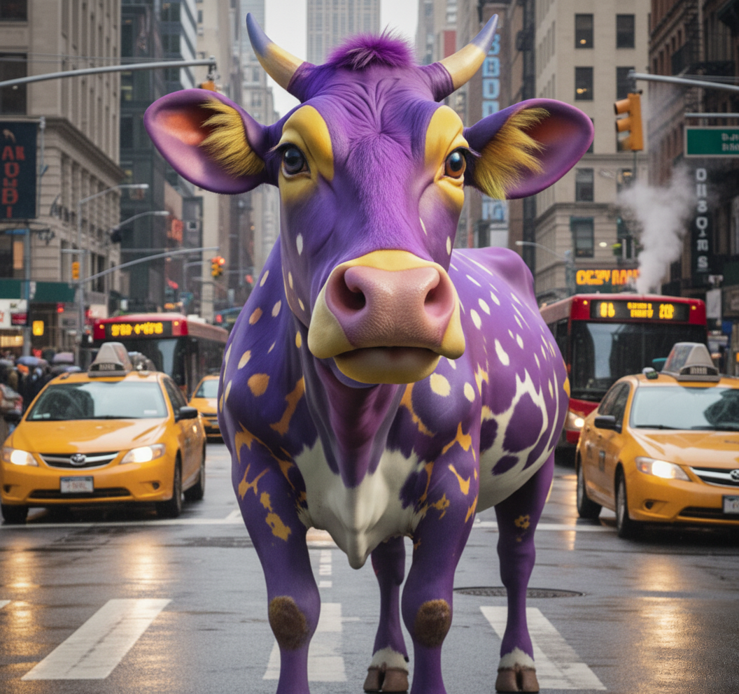 Vaca púrpura en Nueva York